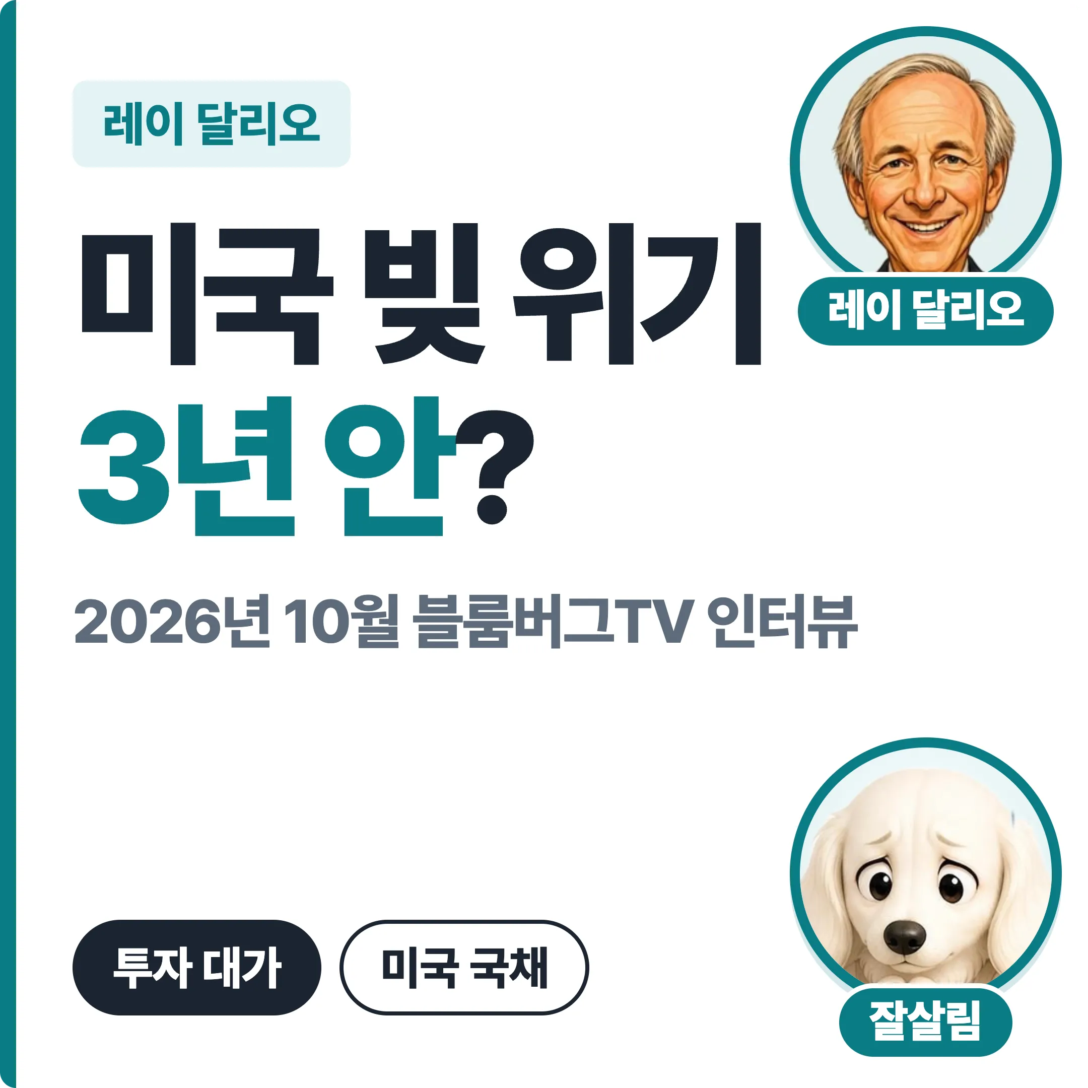 레이 달리오 미국 빚 위기 3년 안? 대표 이미지
