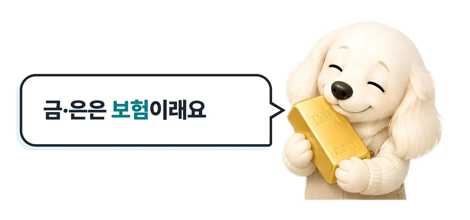 금괴를 안은 설기: 금·은은 보험이래요