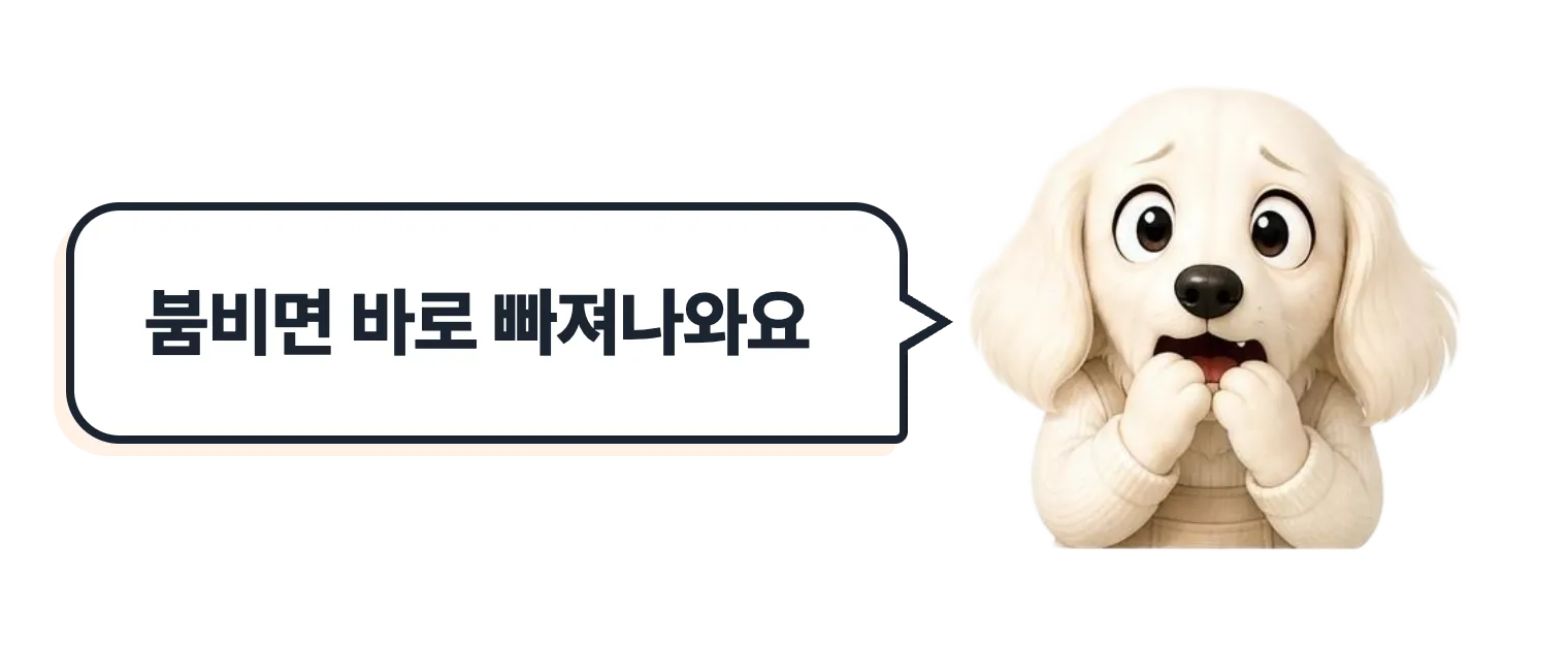 긴장한 설기: 붐비면 바로 빠져나와요