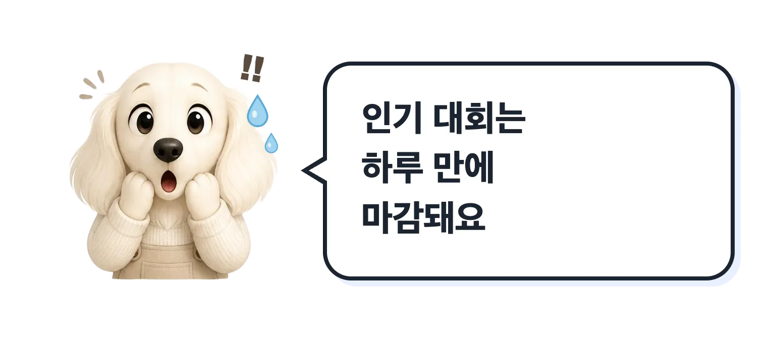 놀란 설기: 인기 대회는 하루 만에 마감돼요