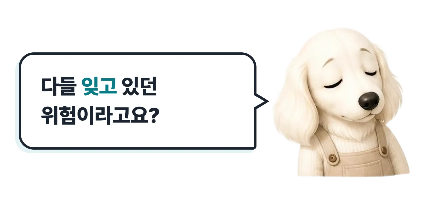 졸린 닥스훈트 캐릭터: 다들 잊고 있던 위험이라고요?