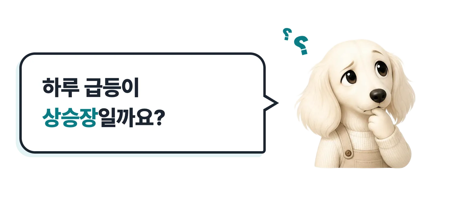 물음표 띄운 설기: 하루 급등이 상승장일까요?