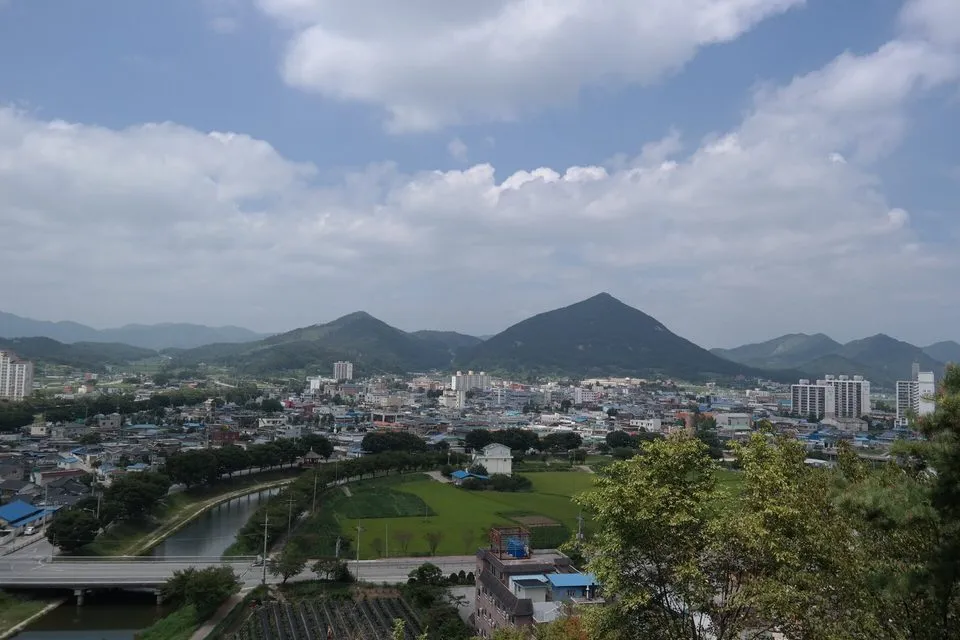 대동산에서 내려다본 순창읍 전경(장류축제가 열리는 순창, 축제 현장 사진 아님)